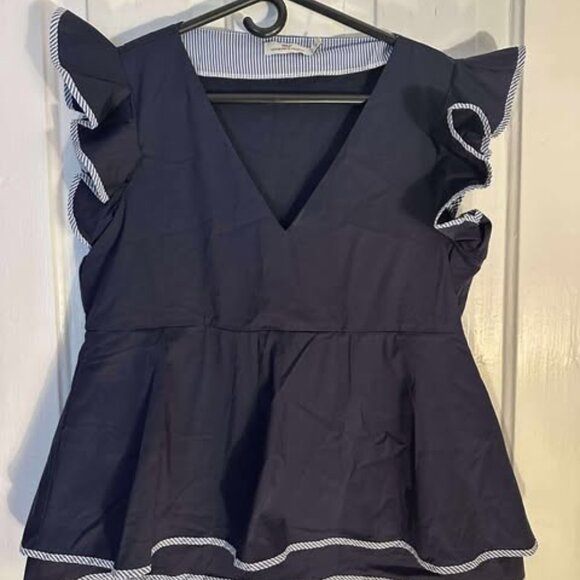 Vineyard Vines Ruffle Blouse - Picture 1 of 3